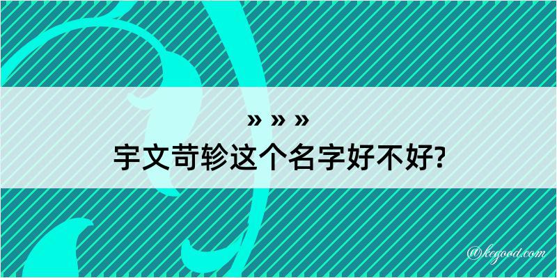 宇文苛轸这个名字好不好?