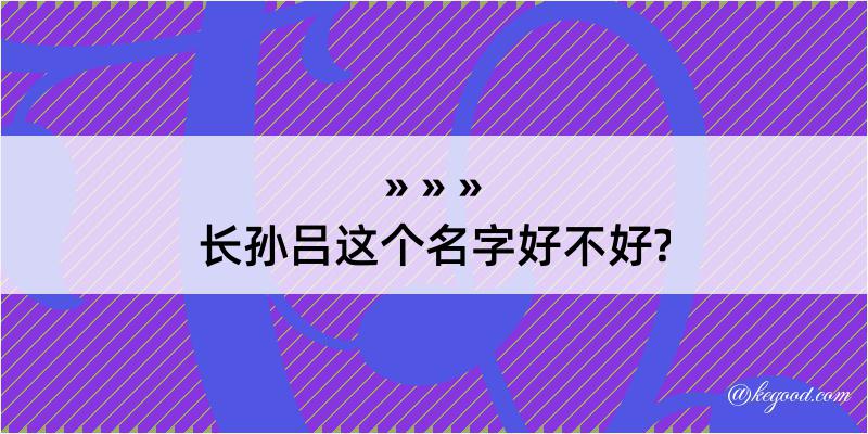 长孙吕这个名字好不好?