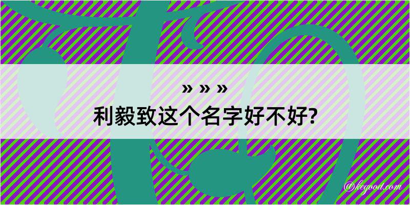 利毅致这个名字好不好?