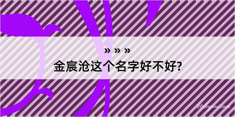 金宸沧这个名字好不好?