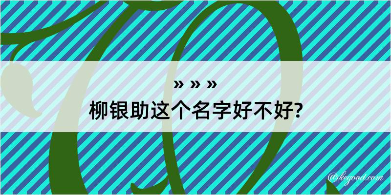 柳银助这个名字好不好?