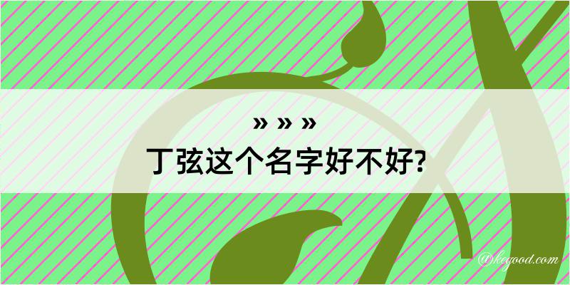 丁弦这个名字好不好?