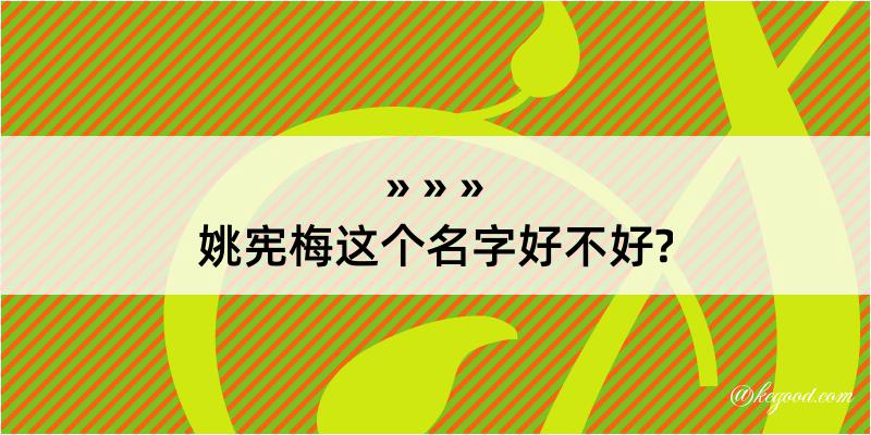 姚宪梅这个名字好不好?