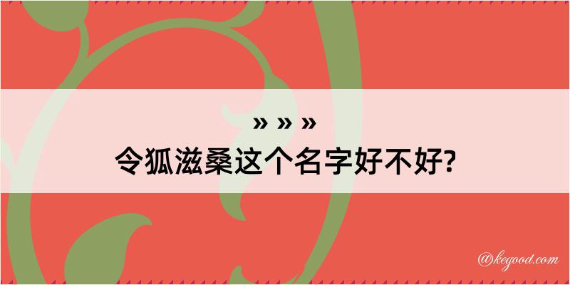 令狐滋桑这个名字好不好?