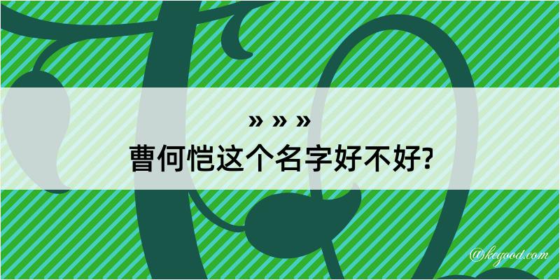 曹何恺这个名字好不好?