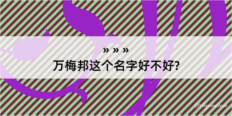 万梅邦这个名字好不好?