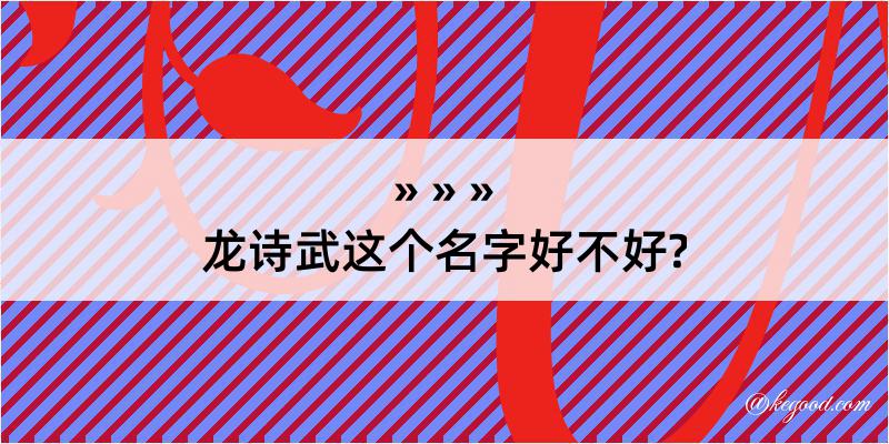 龙诗武这个名字好不好?