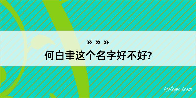 何白聿这个名字好不好?