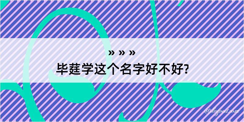 毕莛学这个名字好不好?