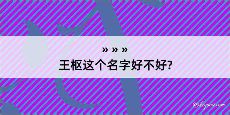 王枢这个名字好不好?