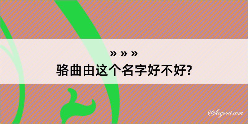 骆曲由这个名字好不好?