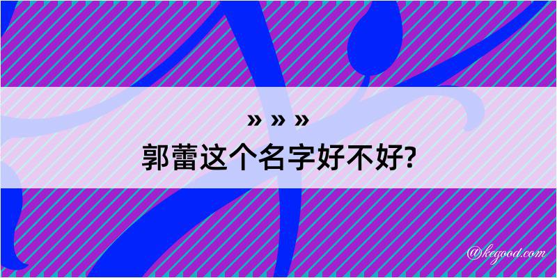 郭蕾这个名字好不好?