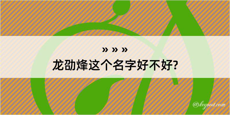 龙劭烽这个名字好不好?