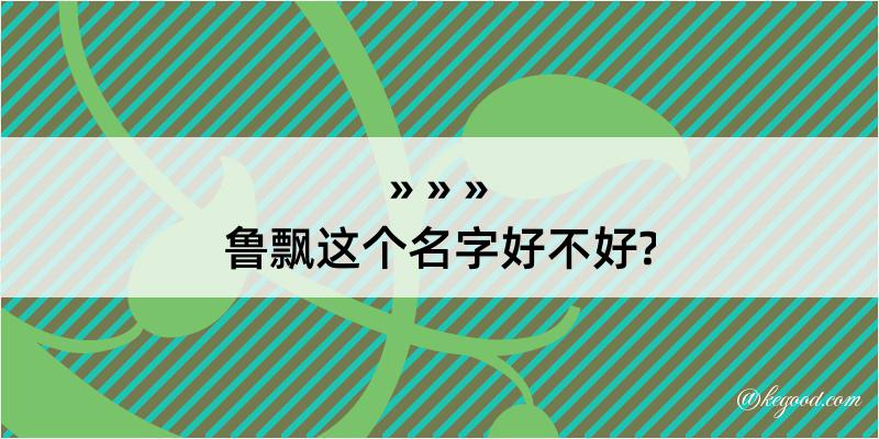 鲁飘这个名字好不好?