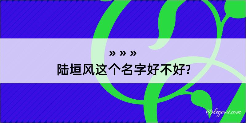 陆垣风这个名字好不好?