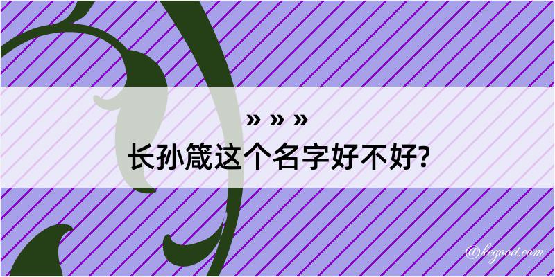 长孙箴这个名字好不好?