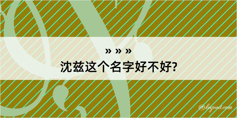 沈兹这个名字好不好?