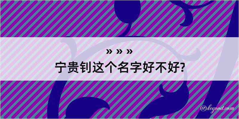 宁贵钊这个名字好不好?