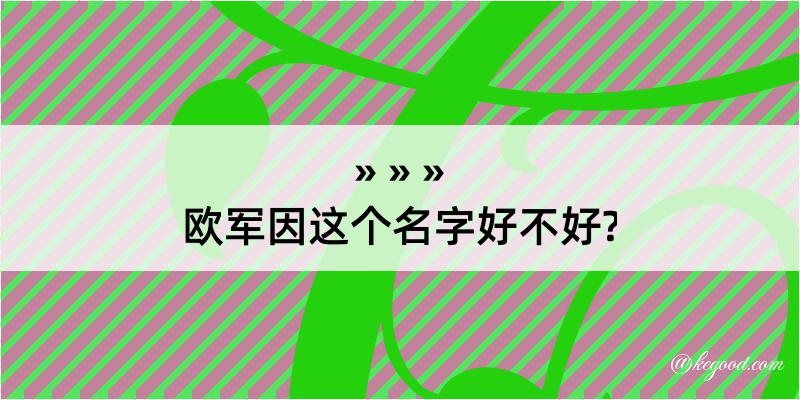 欧军因这个名字好不好?