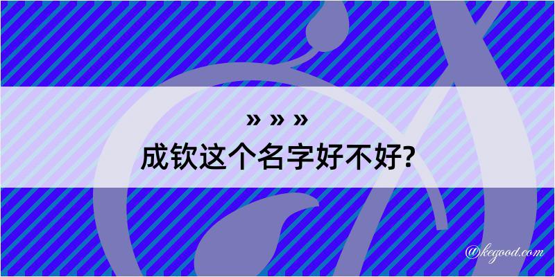 成钦这个名字好不好?