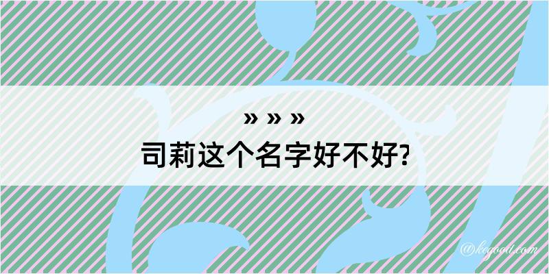 司莉这个名字好不好?