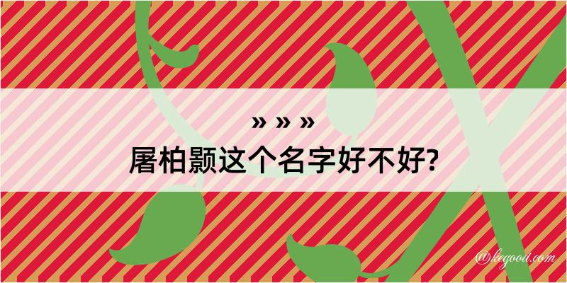 屠柏颢这个名字好不好?