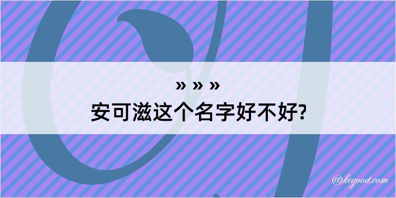 安可滋这个名字好不好?