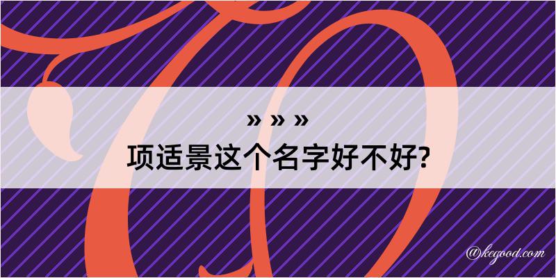 项适景这个名字好不好?