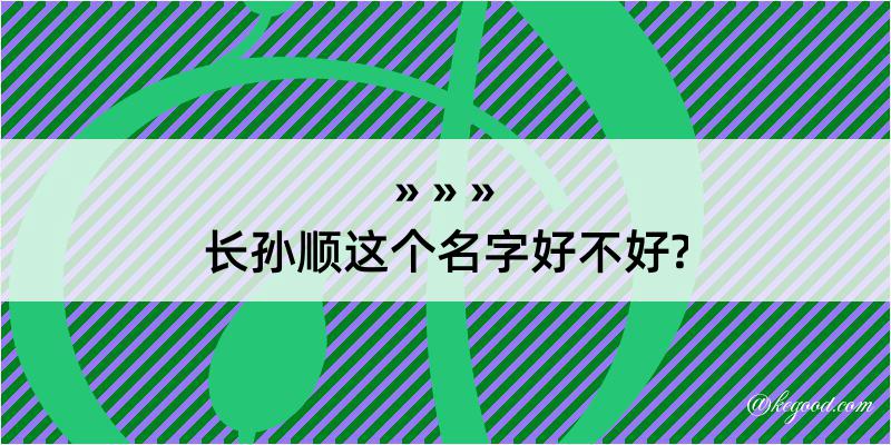 长孙顺这个名字好不好?