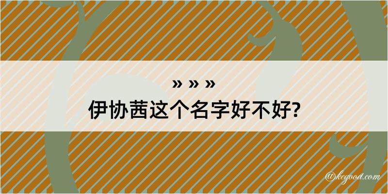 伊协茜这个名字好不好?