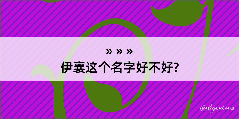 伊襄这个名字好不好?