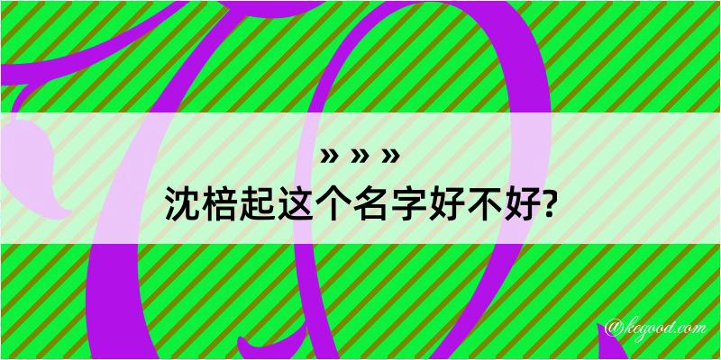 沈棓起这个名字好不好?