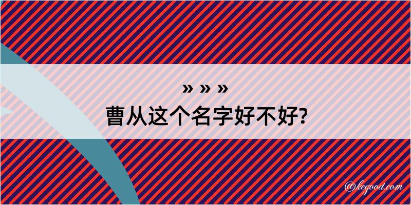 曹从这个名字好不好?