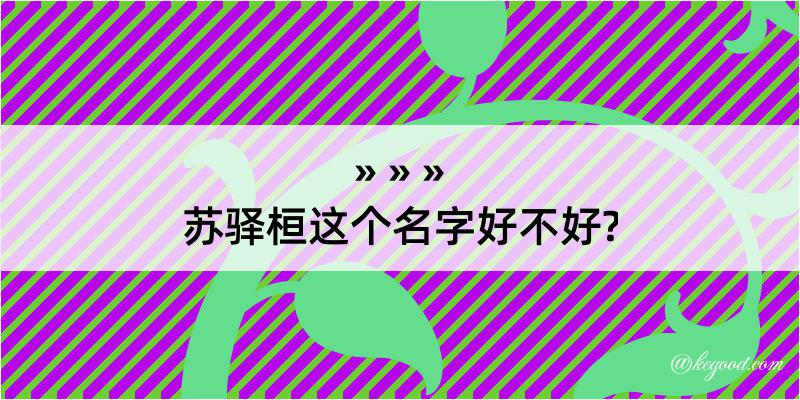 苏驿桓这个名字好不好?