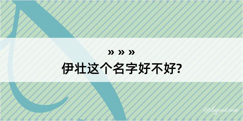 伊壮这个名字好不好?