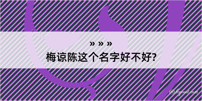 梅谅陈这个名字好不好?