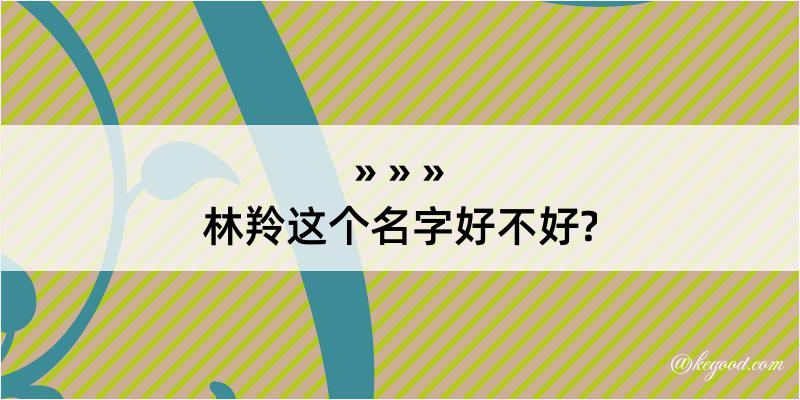 林羚这个名字好不好?