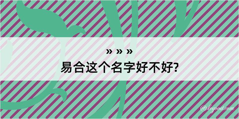 易合这个名字好不好?