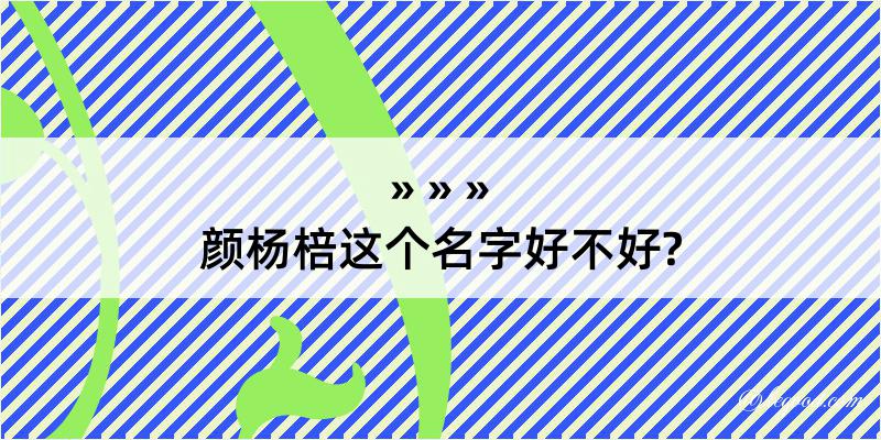 颜杨棓这个名字好不好?