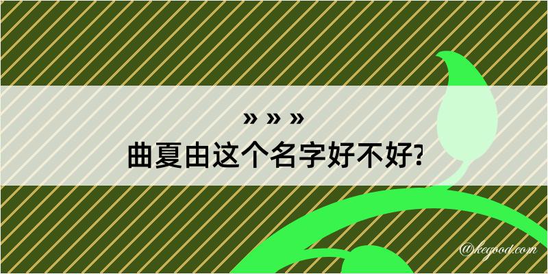 曲夏由这个名字好不好?