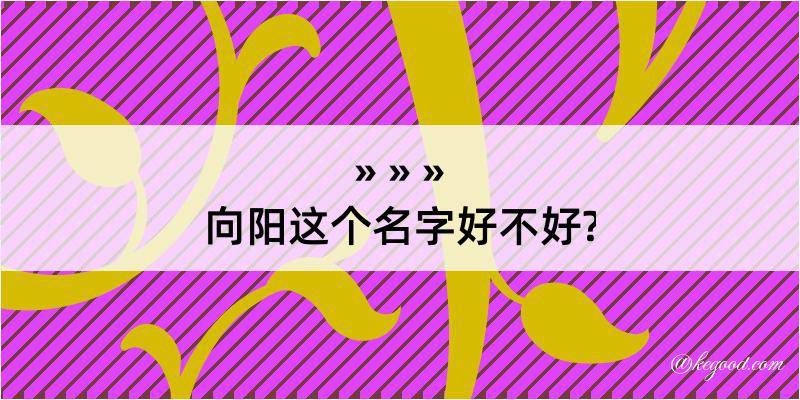 向阳这个名字好不好?