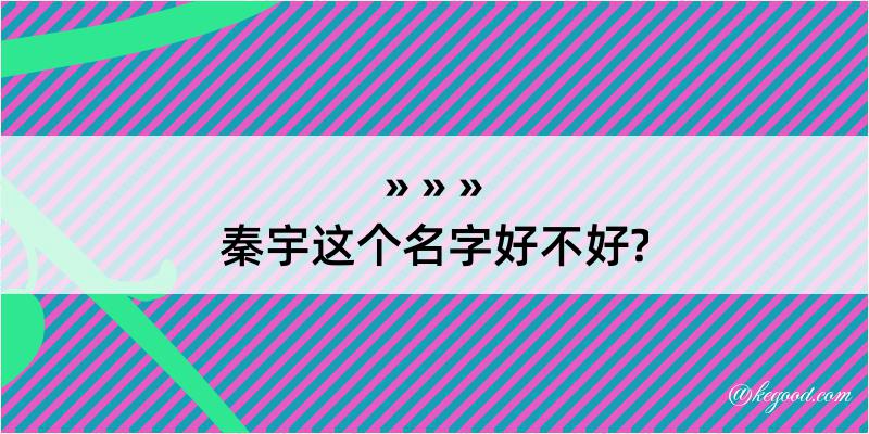 秦宇这个名字好不好?