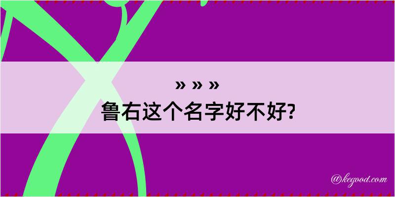 鲁右这个名字好不好?