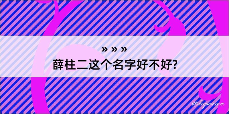 薛柱二这个名字好不好?