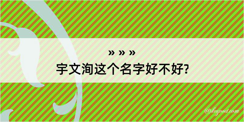 宇文洵这个名字好不好?