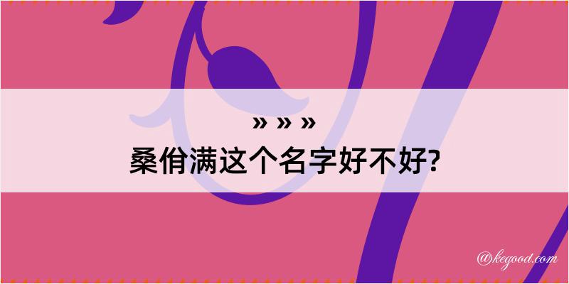 桑佾满这个名字好不好?