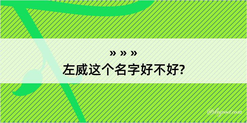 左威这个名字好不好?