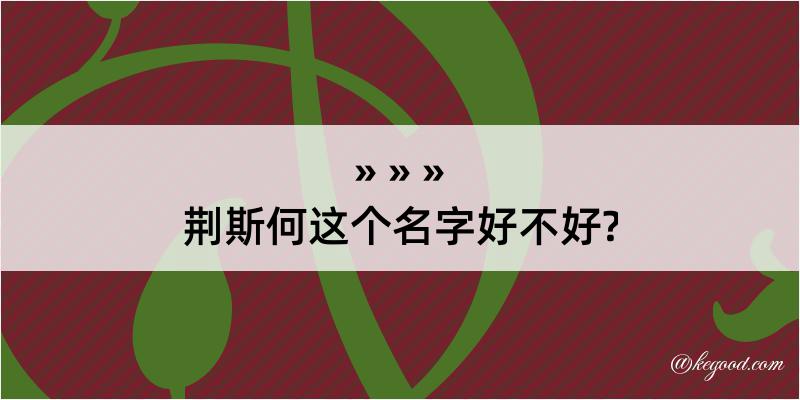 荆斯何这个名字好不好?