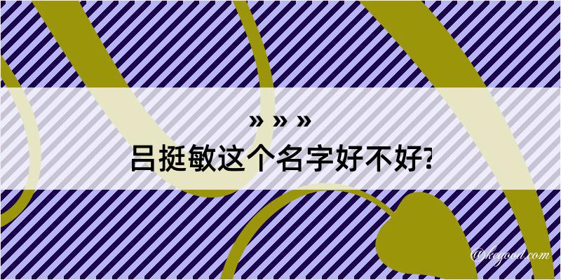 吕挺敏这个名字好不好?