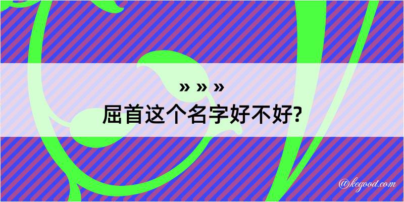 屈首这个名字好不好?